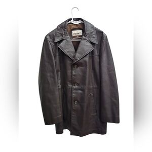 Vintage Men's Brown Leather Coat